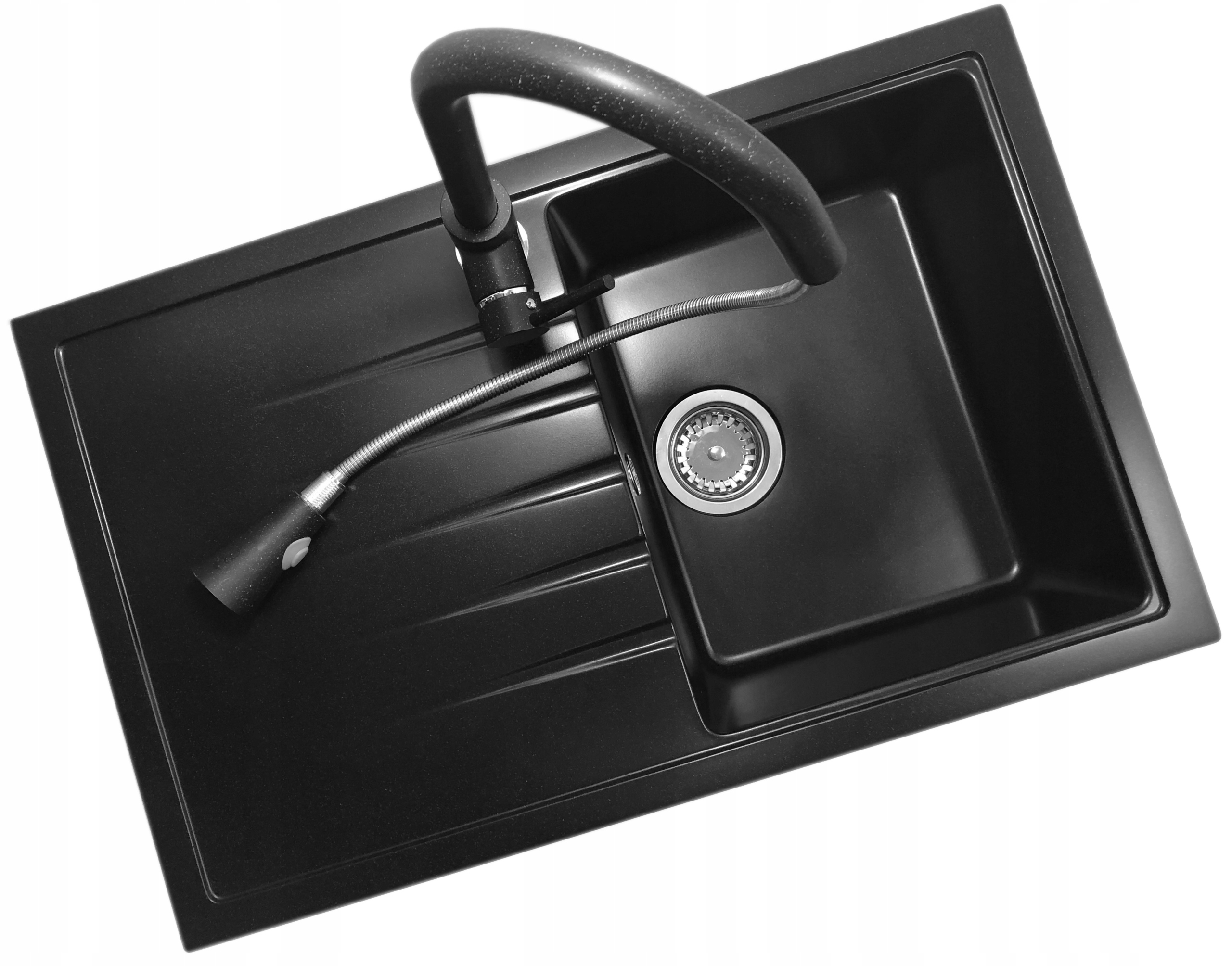 

Zlew Zlewozmywak Granitowy Bateria Wyciągana 6kol