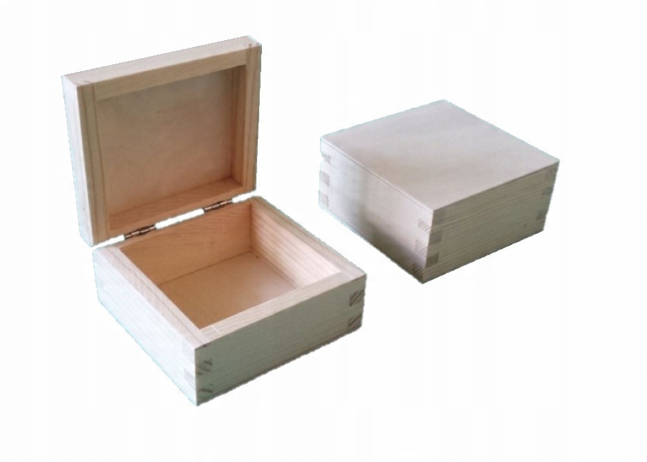 

Pudełko drewniane 10x10 cm Na Obrączki Eko