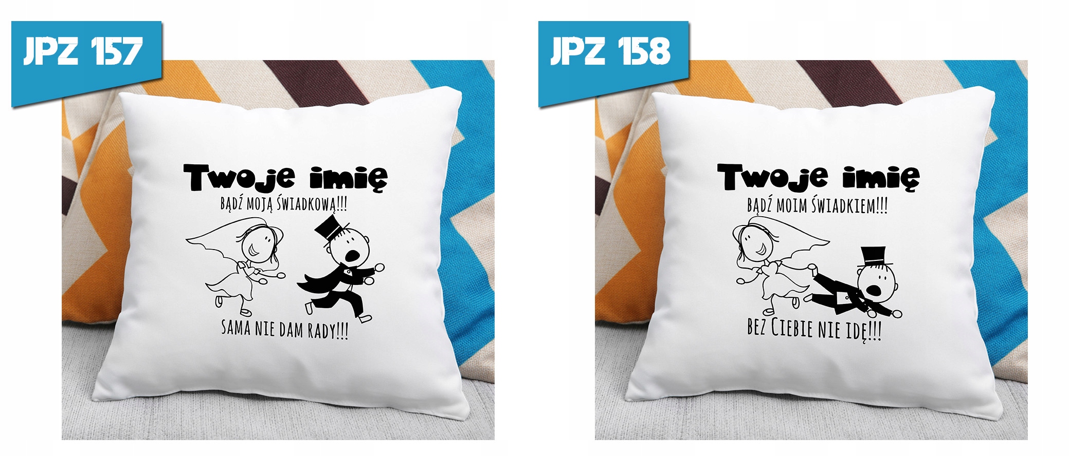 PODUSZKA ZAPROSZENIE ŚWIADKÓW ŚWIADKOWEJ DRUŻBÓW Zdobienie brak