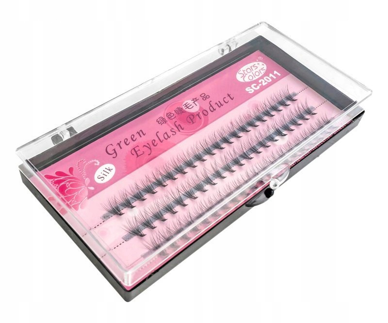 KĘPKI RZĘSY JEDWABNE NATURALNE 60 SZT. 8 mm Marka inna marka