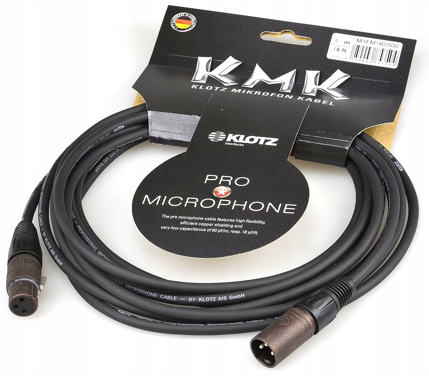 KLOTZ KMK Cannon NEUTRIK XLR микрофонный кабель 2 м