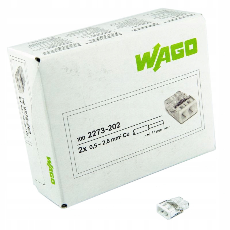 

Szybkozłączka Wago Drut 2273-202 2x2,5 mm2