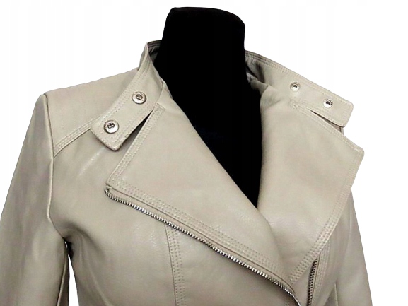 Новинка * куртка RAMONESKA Eco Leather S 36 бежевая * * Main Fabric artificial leather
