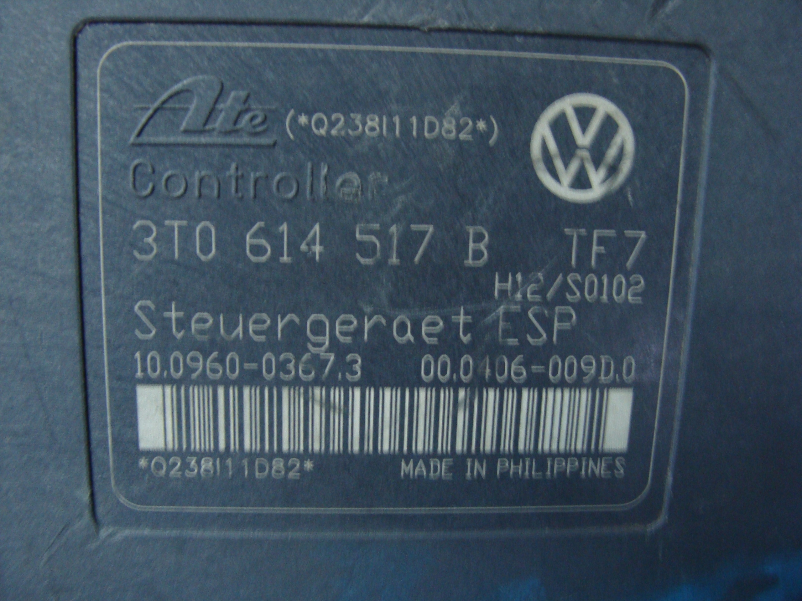 ABS ESP SKODA SUPERB II 3T0614517B !!! Producent części ATE