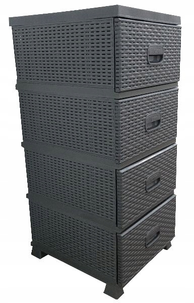 

Regał,komoda, Szafka,łazienkowa,rattan,szara
