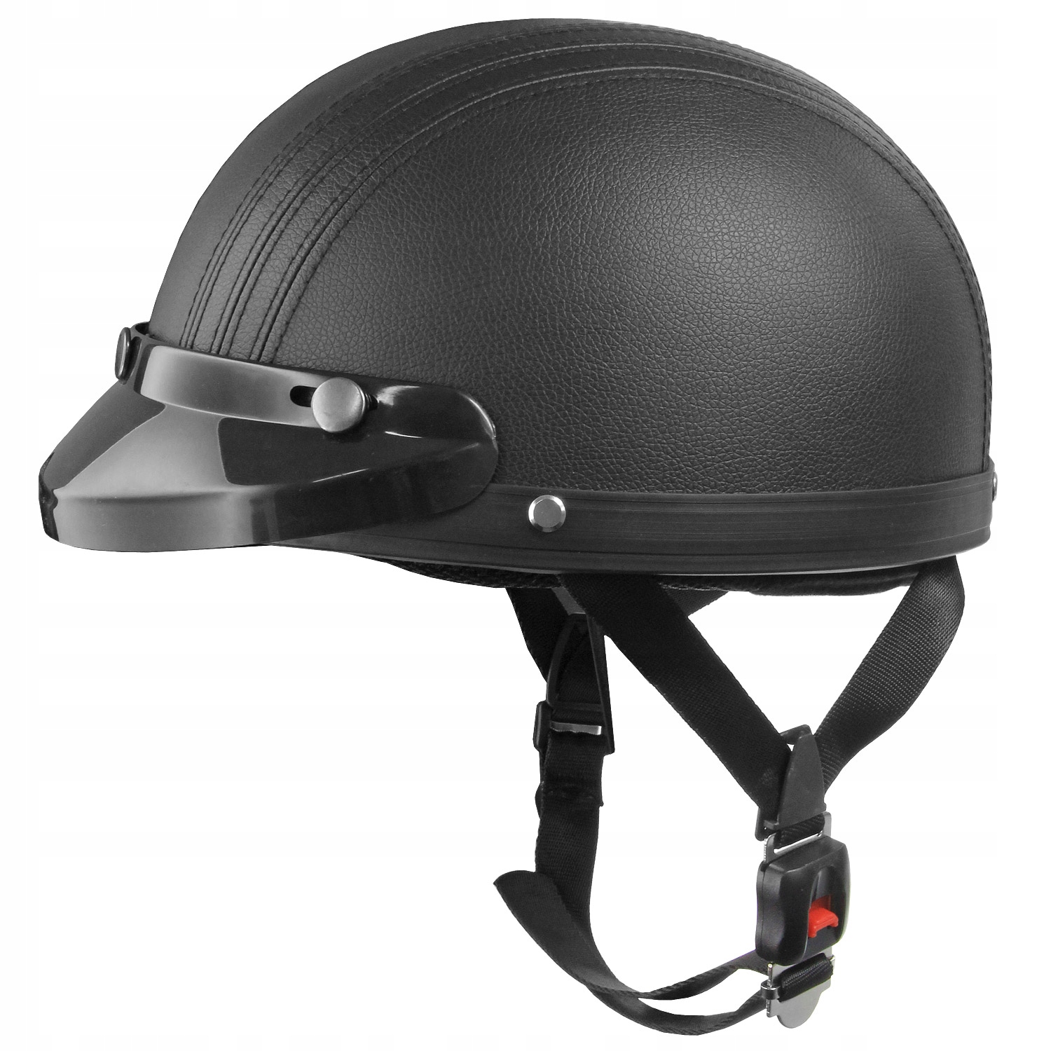 KASK MOTOCYKLOWY HEŁM ORZESZEK SKÓRZANY L + GOGLE Producent inny