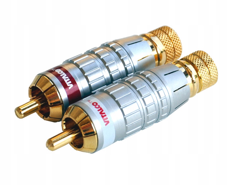 Złocony WTYK RCA CINCH RW340 Vitalco 2szt HI-FI HQ Złącza wtyk RCA