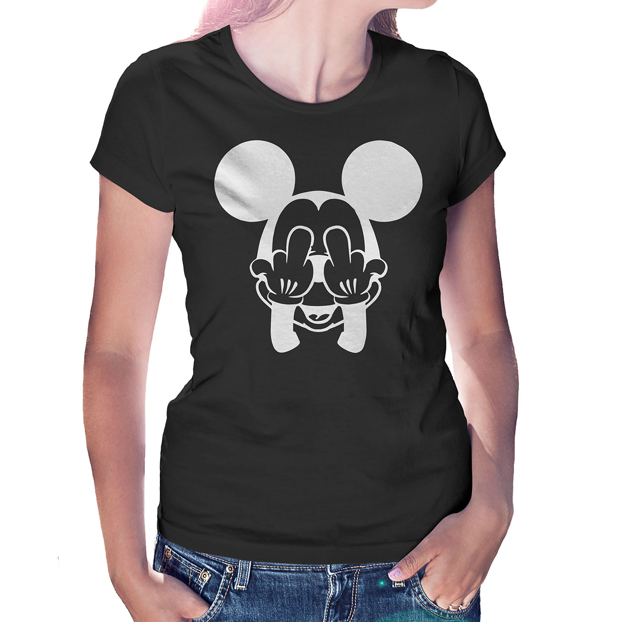 

Koszulka damska Mickey fuck it czarna r. S