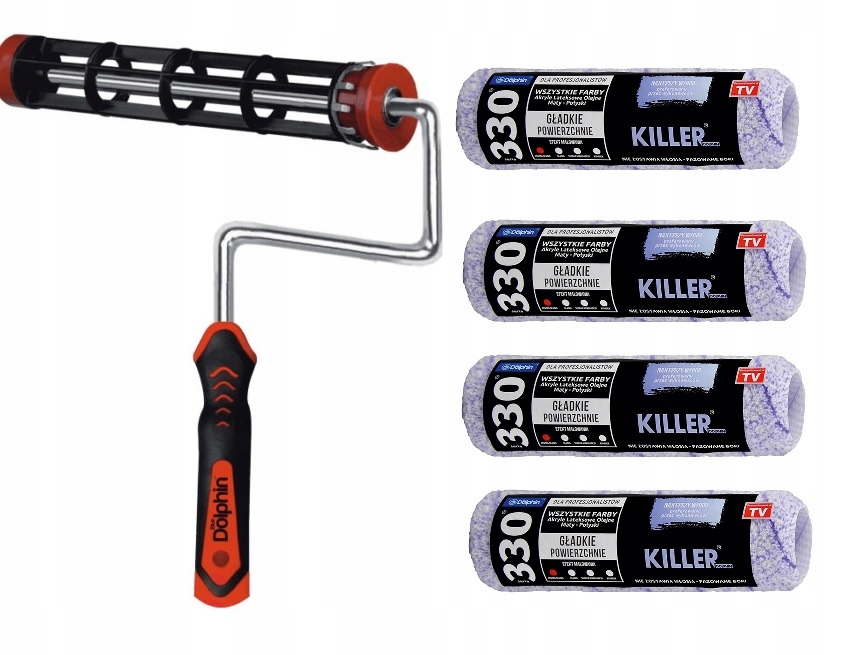 

330 Blue Dolphin Rączka 25cm+ 4x Wałek Killer W13