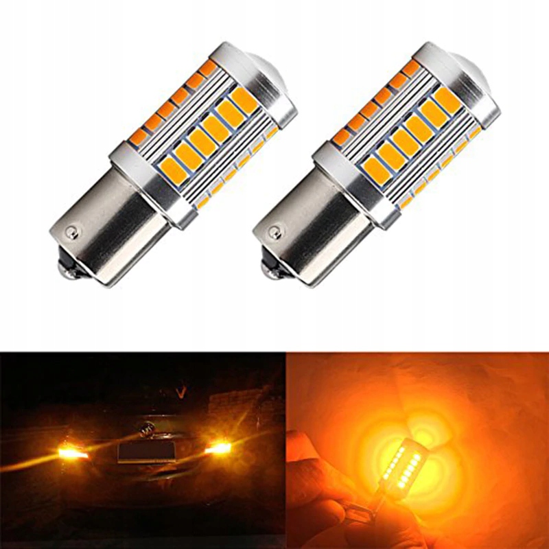 ŻARÓWKA LED 33 SMD 5630 PY21W BAU15S POMARAŃCZOWA Producent inny