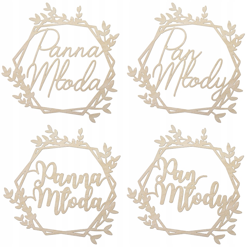 Panna młoda Pan młody 10 wzorów koło na ślub -50cm Kod producenta DW002P