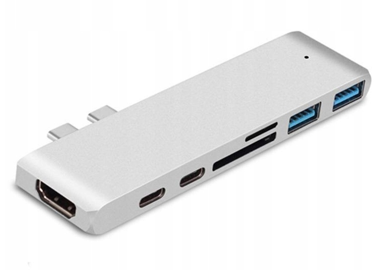 ADAPTER HUB USB-C USB HDMI 4K SD MACBOOK PRO / AIR Liczba portów 7