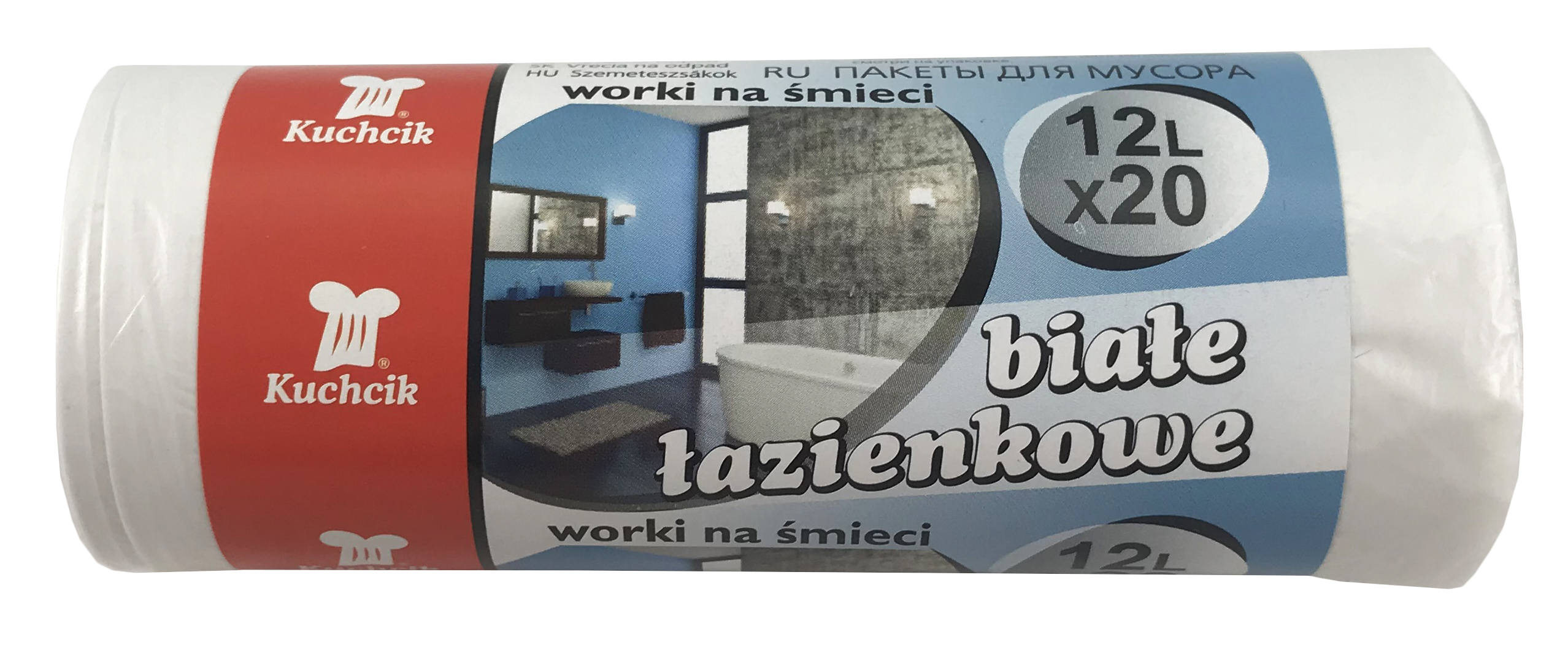 

Worki na śmieci Hdpe 12L łazienkowe Białe 20szt
