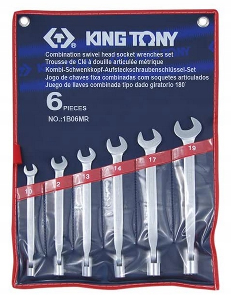 

Klucze płasko oczkowe Nasad Łamane 10-19 King Tony