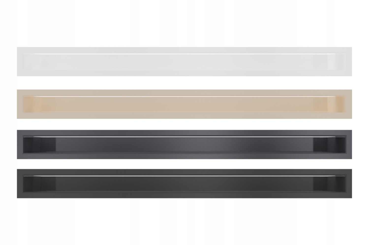 Ventilační mřížka do krbu Luft 6x80 bílá