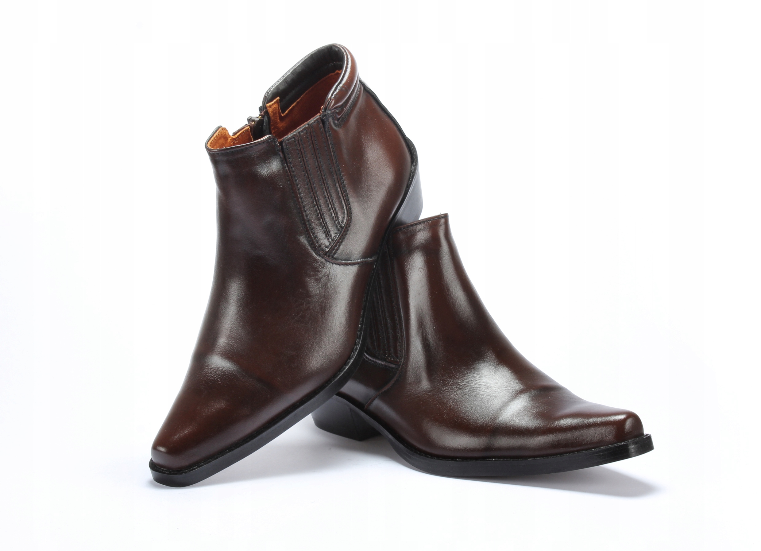 Klasyczne Kowbojki MODEL-ZAMEK 620/K skóra NOWOŚĆ Oryginalne opakowanie producenta pudełko