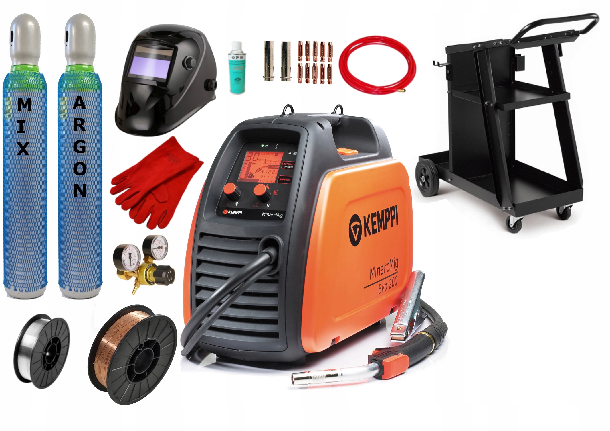 MIGOMAT ЗВАРЮВАЛЬНИЙ АПАРАТ KEMPPI MINARC-MIG EVO 200 КОМПЛЕКТ