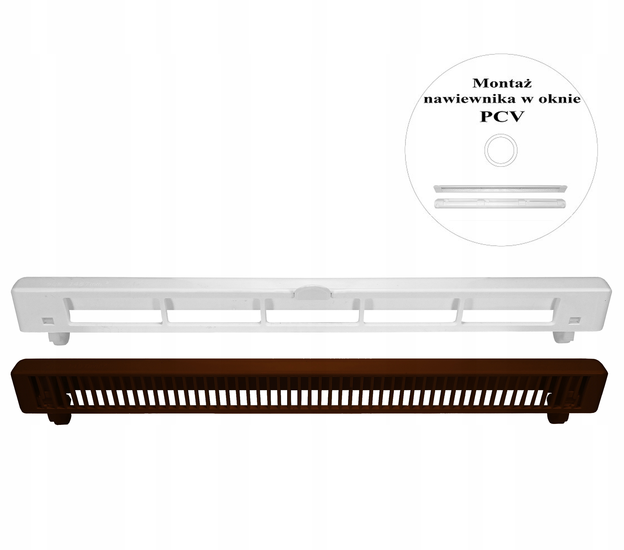 Nawiewniki do okna Slimline 2000 CIEMNY BRĄZ/BIAŁY