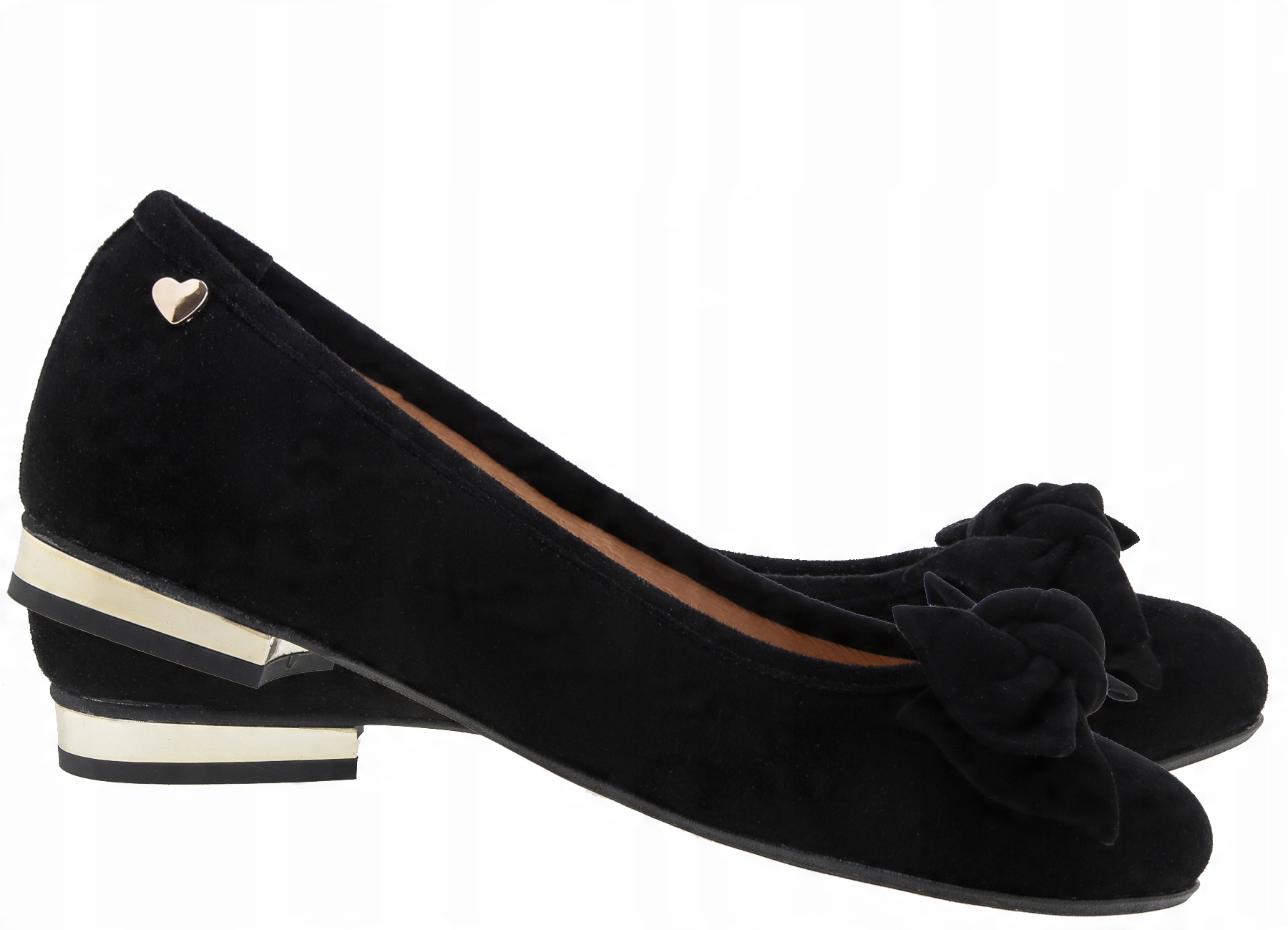 

Balerinki Skórzane Czarny Zamsz 05/41* LaFEMME 39