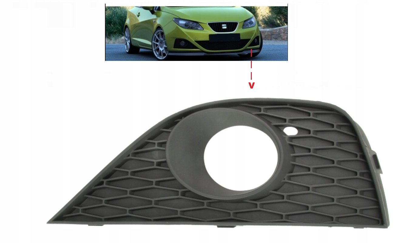 решетка бампер левая seat Ibiza IV 08-12