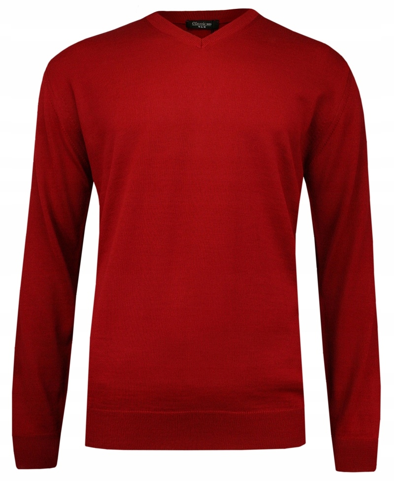 

Sweter Wełniany (merynos) -MM Classic- czerwony -L