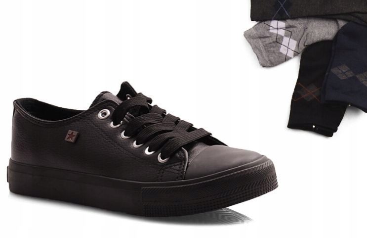 

Big Star V174345 Czarne Trampki Eko Skóra r.43