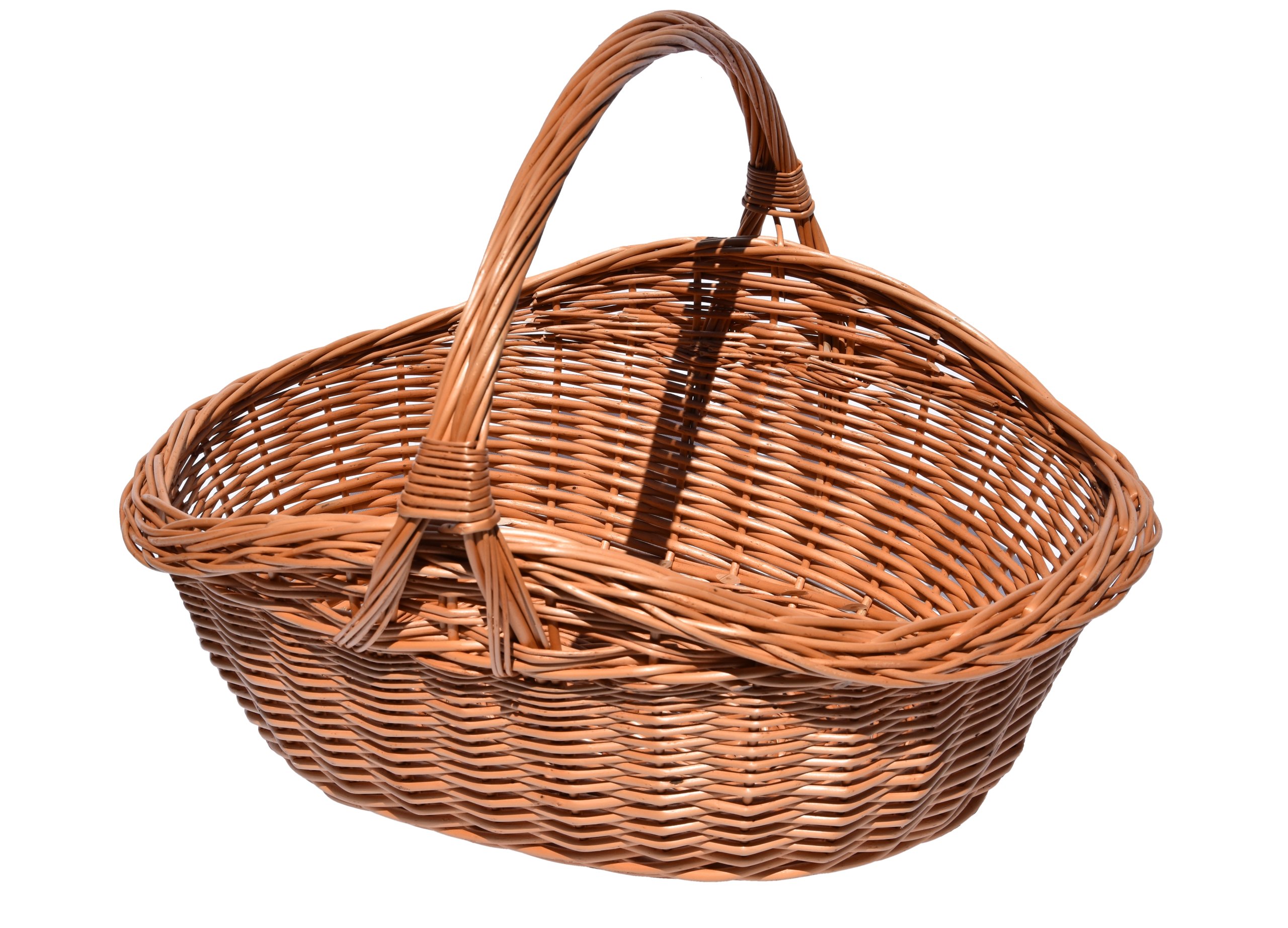 Nákupní košík Wiklina maglový na dřevo B. Velký