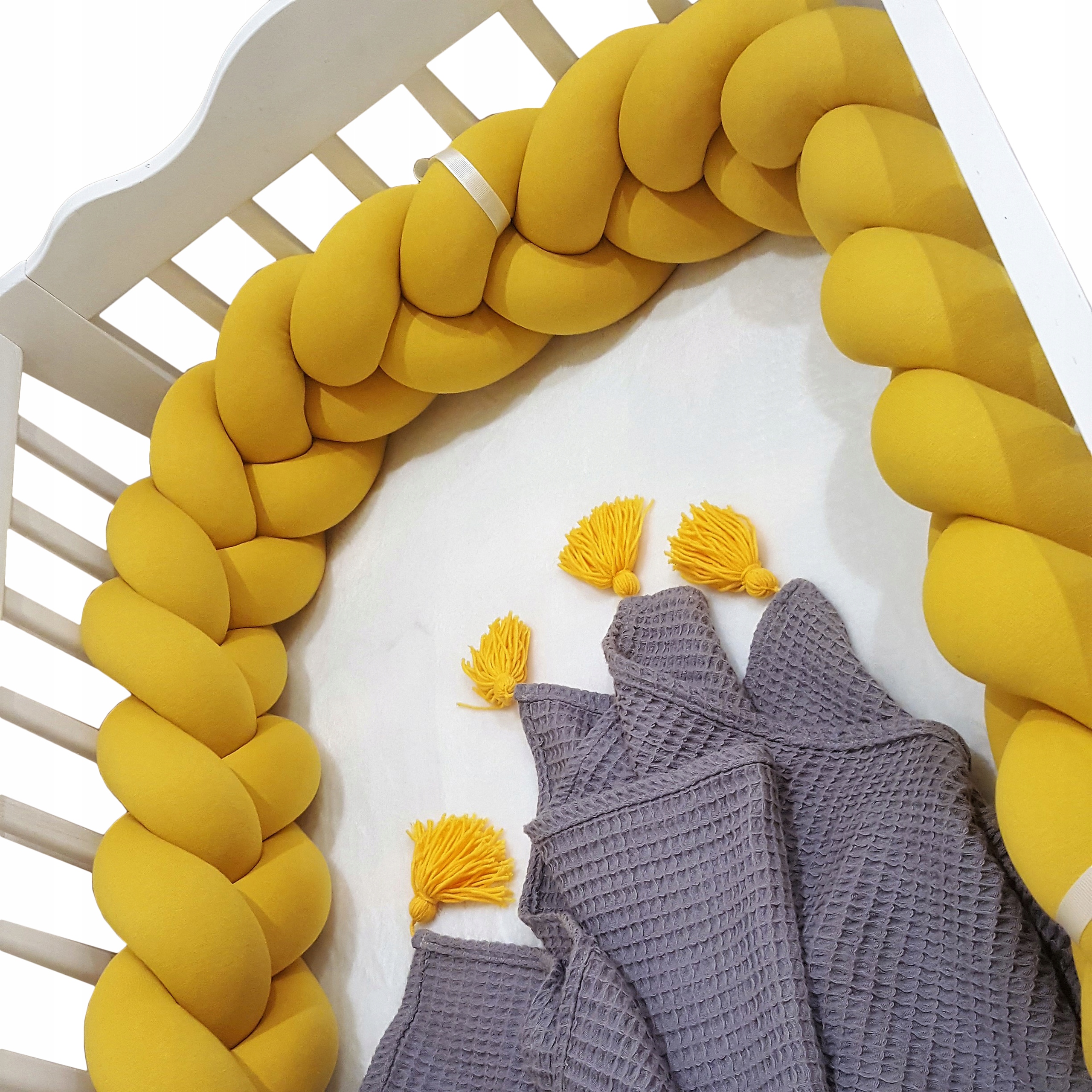 

Warkocz do łóżeczka 200cm ochraniacz Supełkowelove