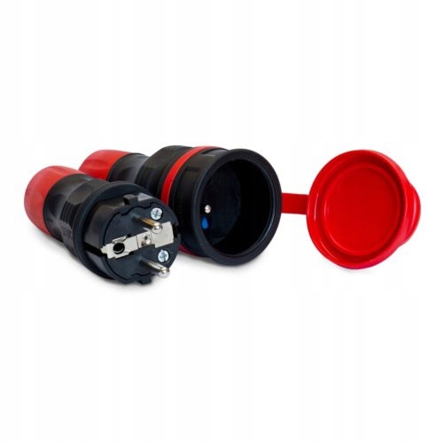 

Zestaw Wtyczka+gniazdo IP54 16A 250V ZWG-54 czerw