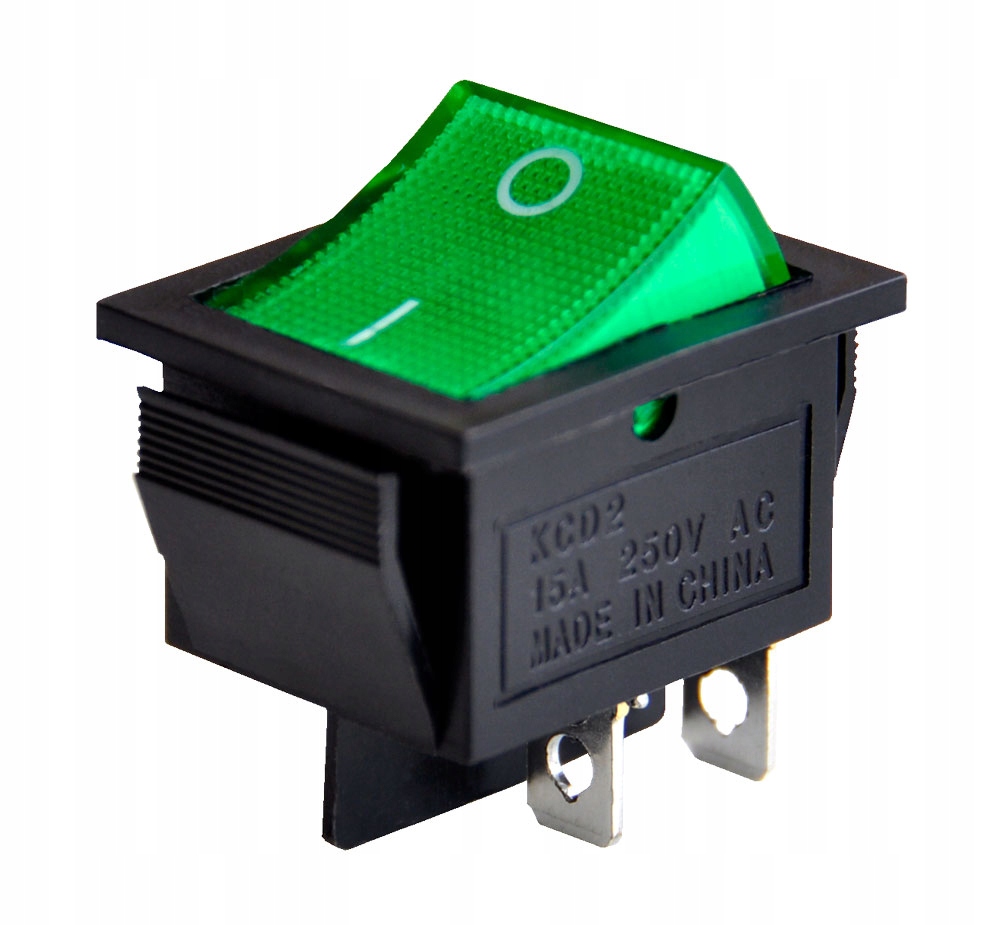 

Przełącznik podświetlany 230V 4p 2poz zielony 40B