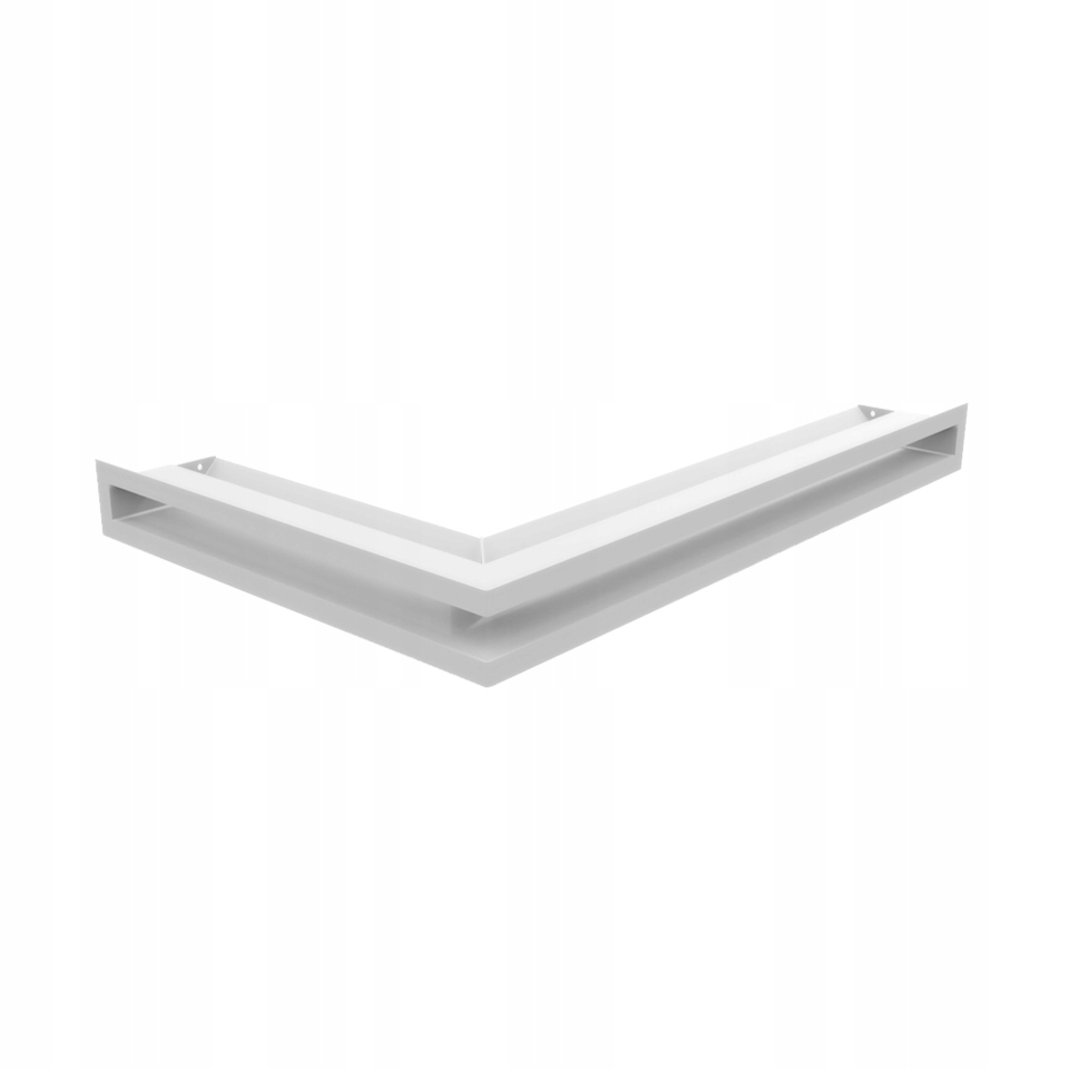 Ventilační mřížka do krbu Luft rohová pravá 40x60x6 bílá Slim