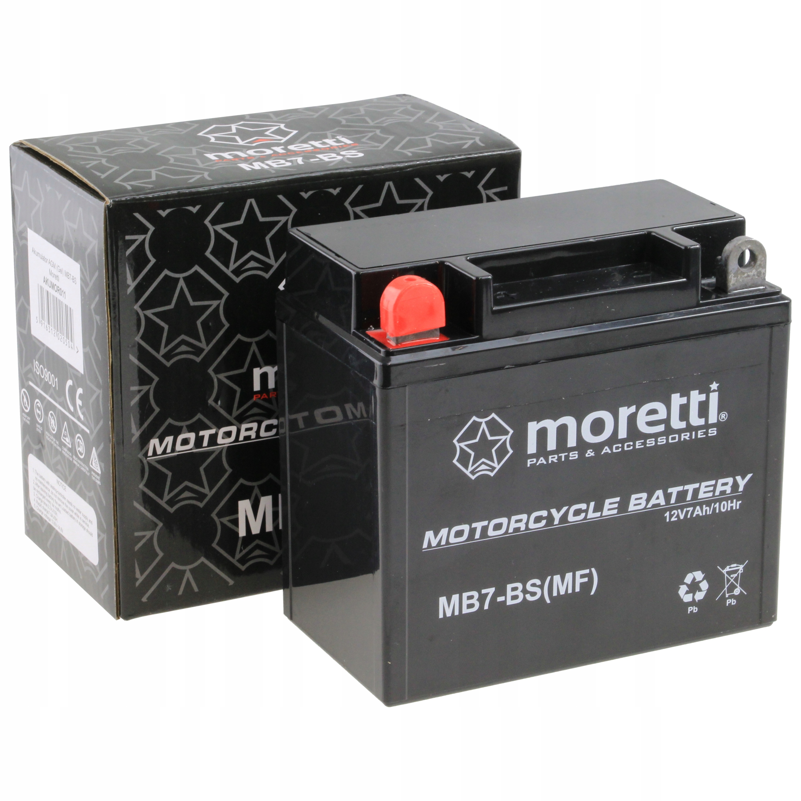 Akumulator 12V 7Ah YB7-BS MB7-BS Moretti żelowy Keeway Junak Barton Ferro Z