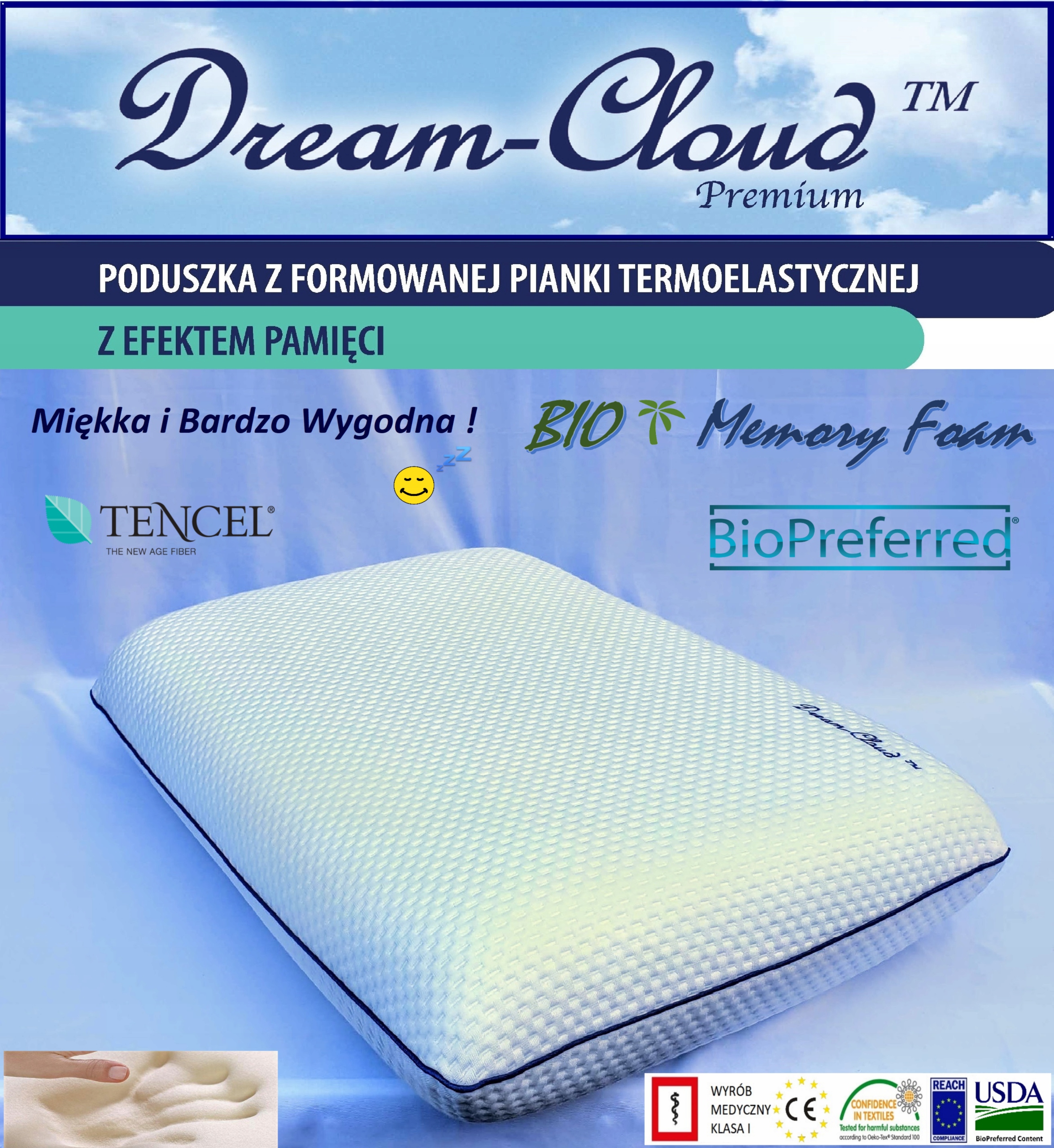 

Poduszka Dziecięca Dream-Cloud Premium Bio 5-11l.