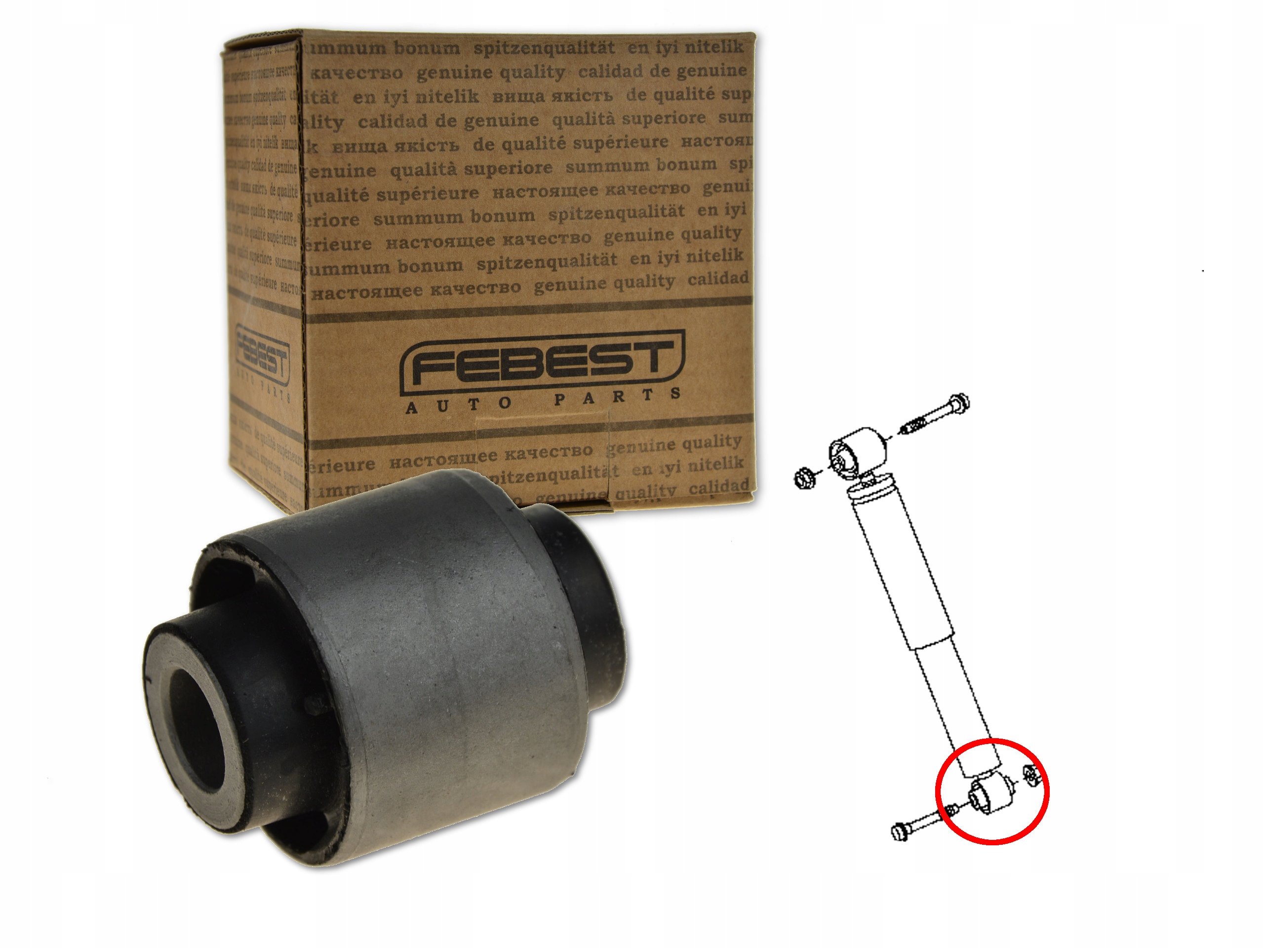 TULEJA AMORTYZATORA TYŁ TYLNEGO NAB-289 Producent części Inny