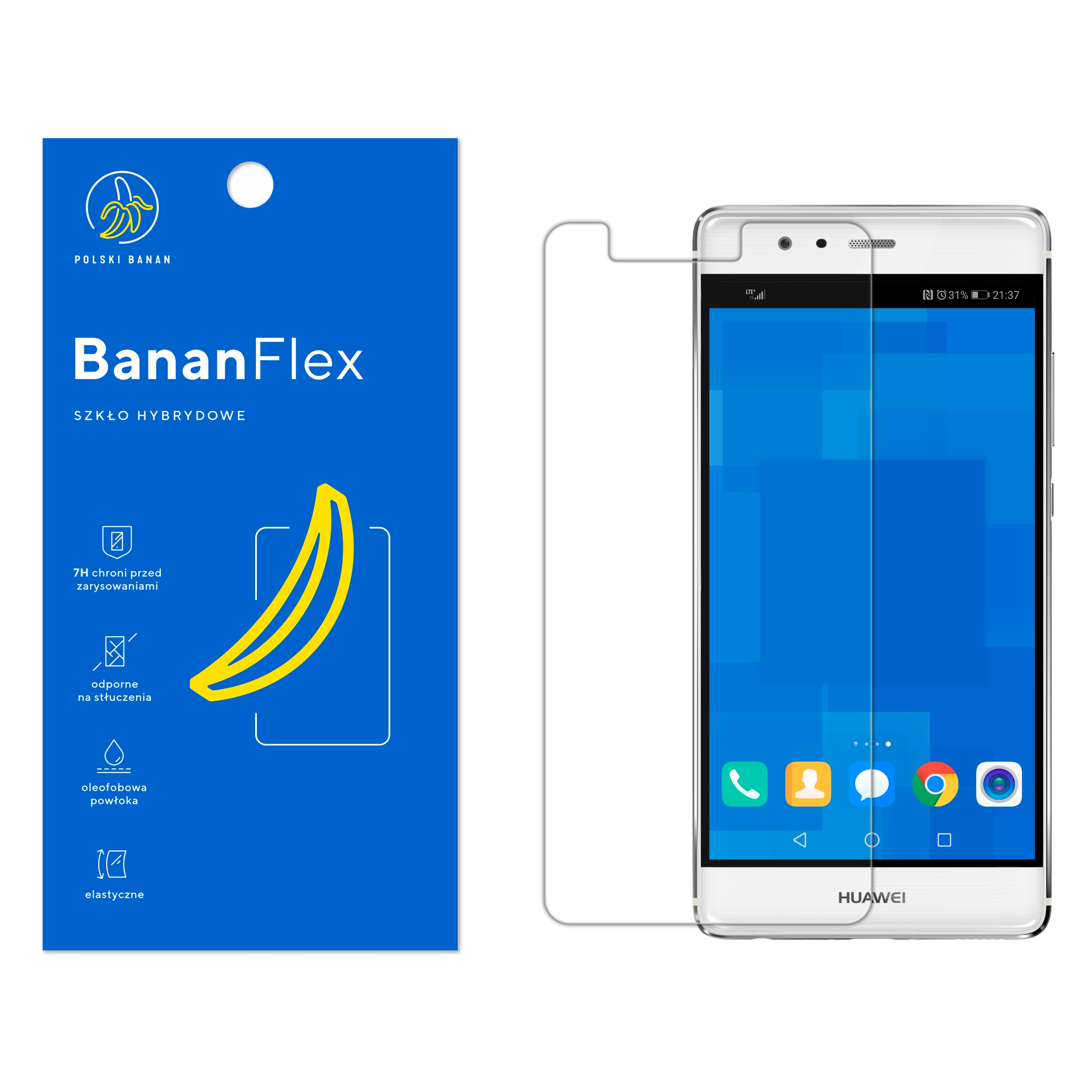 

Szkło Hybrydowe Polski Banan 7H do Huawei P9