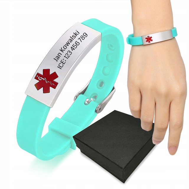 OPASKA ICE BRANSOLETKA RATUNKOWA ZE SWOIM GRAWEREM