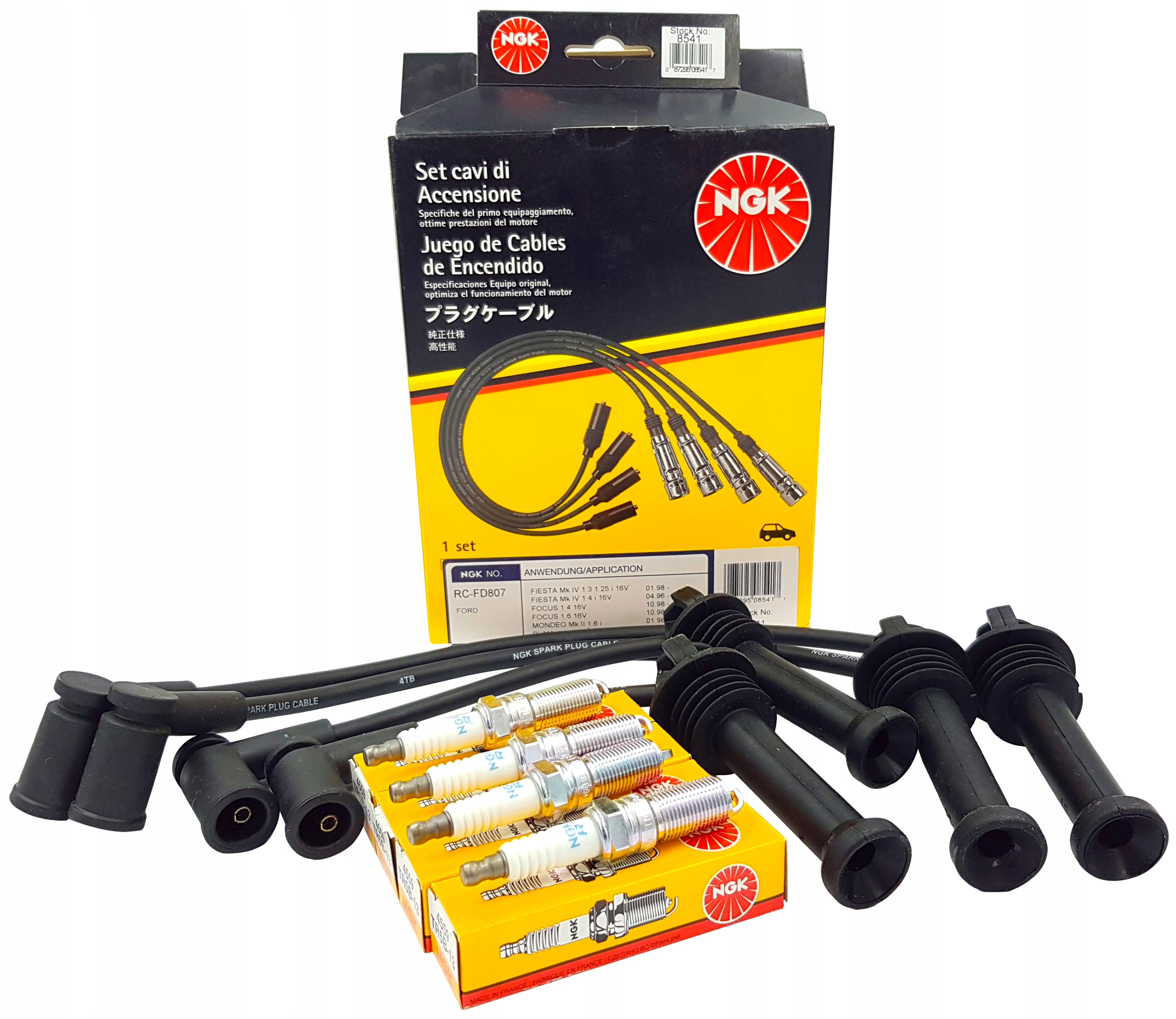 8541 - NGK ПРОВОДА + СВЕЧИ FORD FOCUS MONDEO FIESTA
