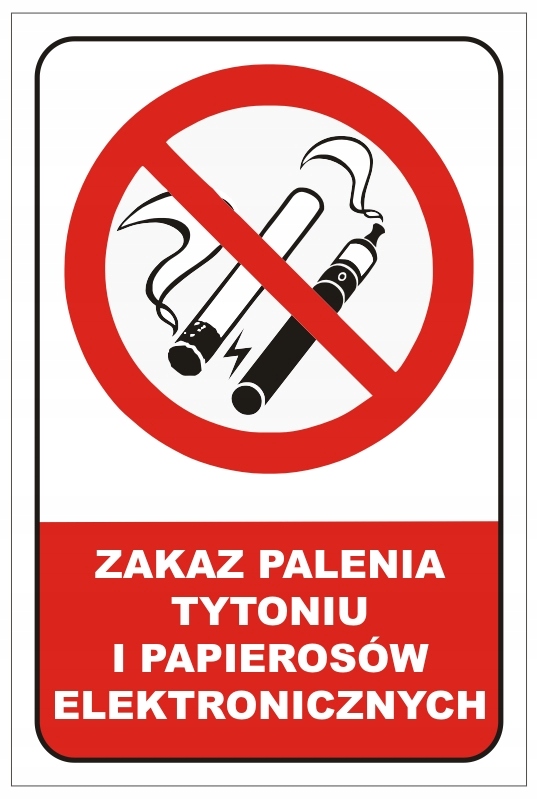TABLICA Zakaz Palenia 45x30 pcv 3mm Marka inna