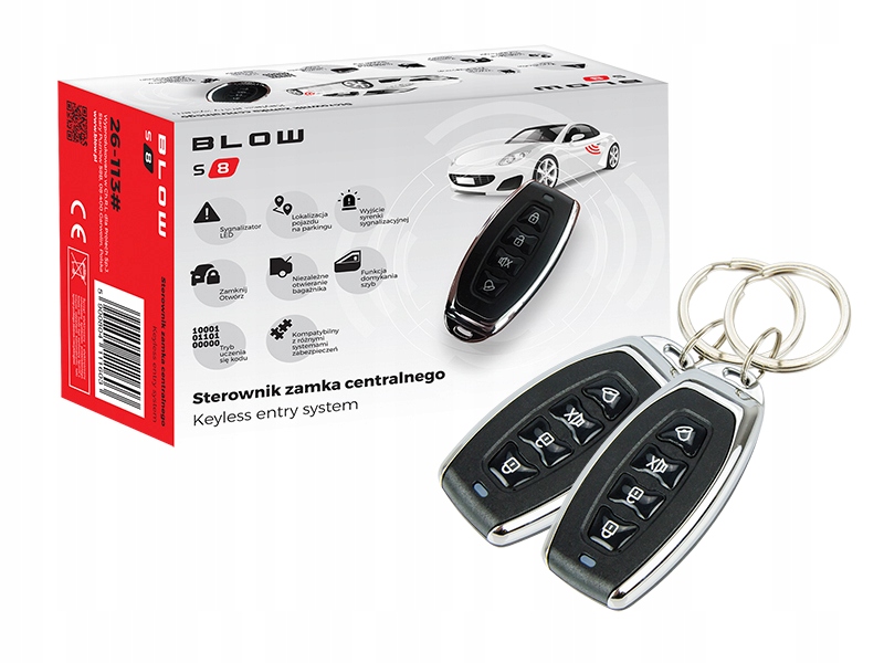 STEROWNIK CENTRALNEGO ZAMKA BLOW S8 + 2xPILOT