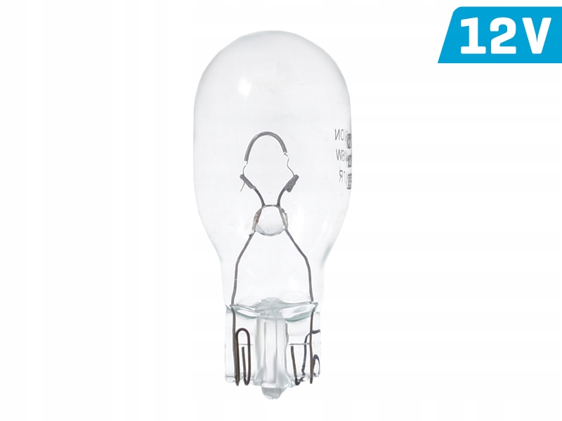 

Żarówka 12V W16W W2.1x9.5d całoszklana