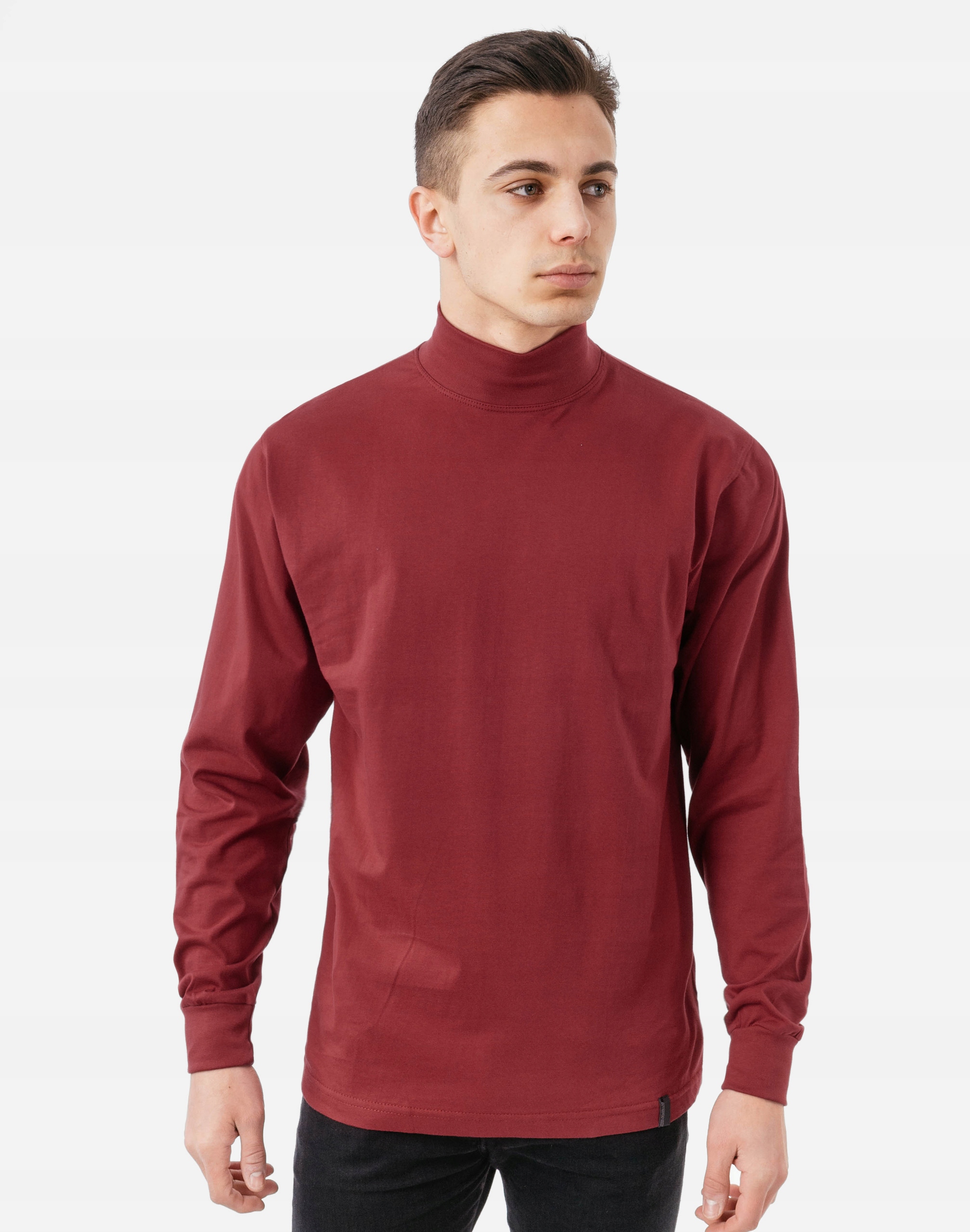 Półgolf męski cienki sweter golf ADAM L burgundowy Płeć mężczyzna