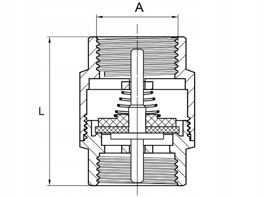 ZAWÓR ZWROTNY 5/4' MOSIĘŻNY TRZPIEŃ Kod producenta ART.12-32
