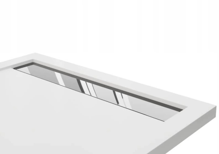 BRODZIK STRUKTURA KAMIENIA CZARNY ODPŁYW 110x90 cm Kształt prostokątny