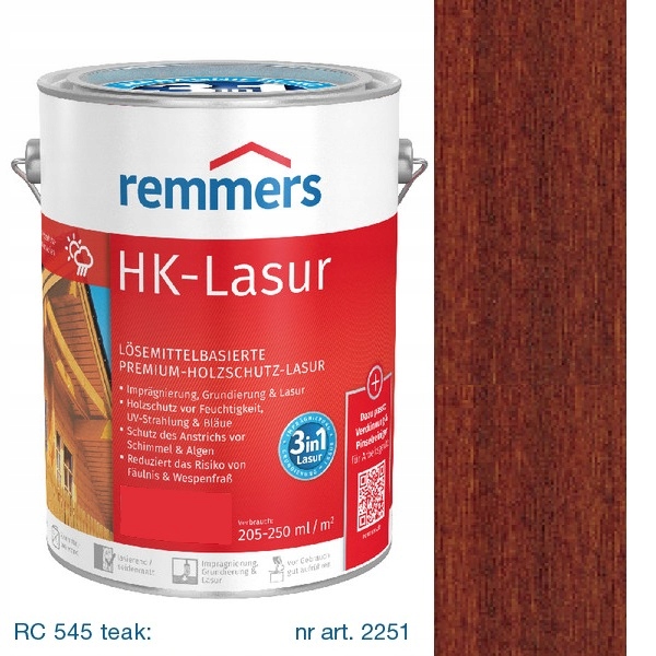 

HK-Lasur Lazura Premium Remmers 2,5l Teak