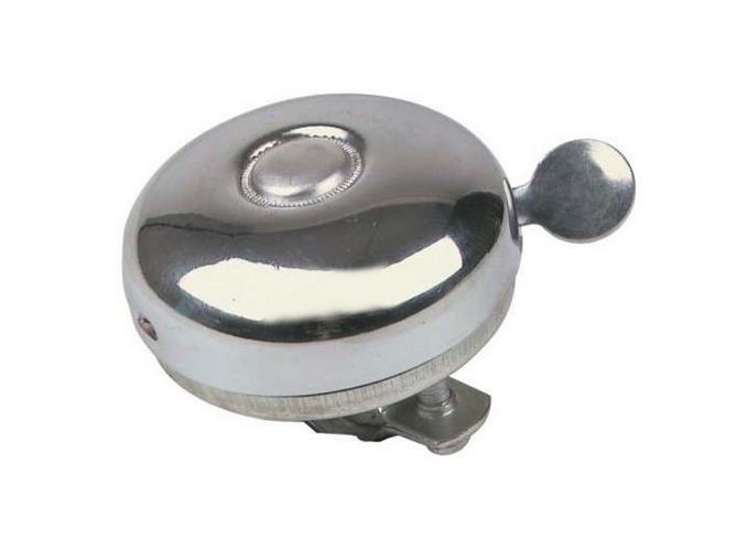 Dzwonek mechaniczny rowerowy na rower 50 mm 5 cm srebrny