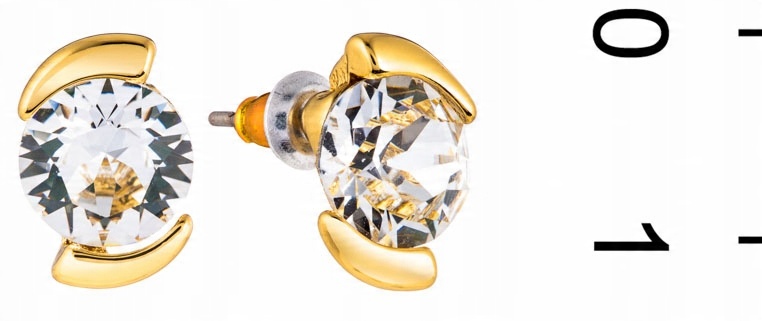 

kolczyki złote srebrne cyrkonie Swarovski Colibra