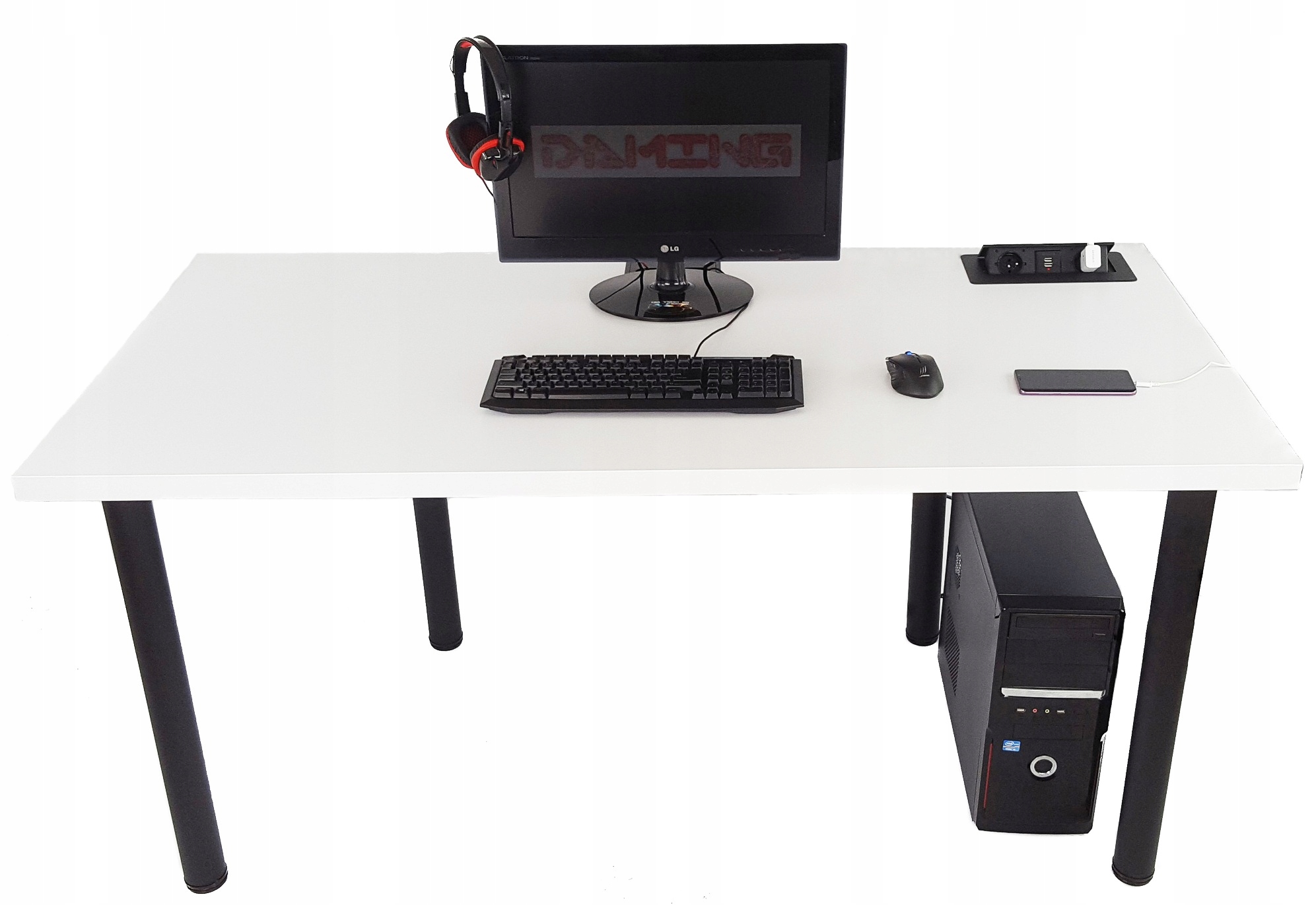 

Biurko Gamingowe Białe Stół Blat 28MM!!! Producent