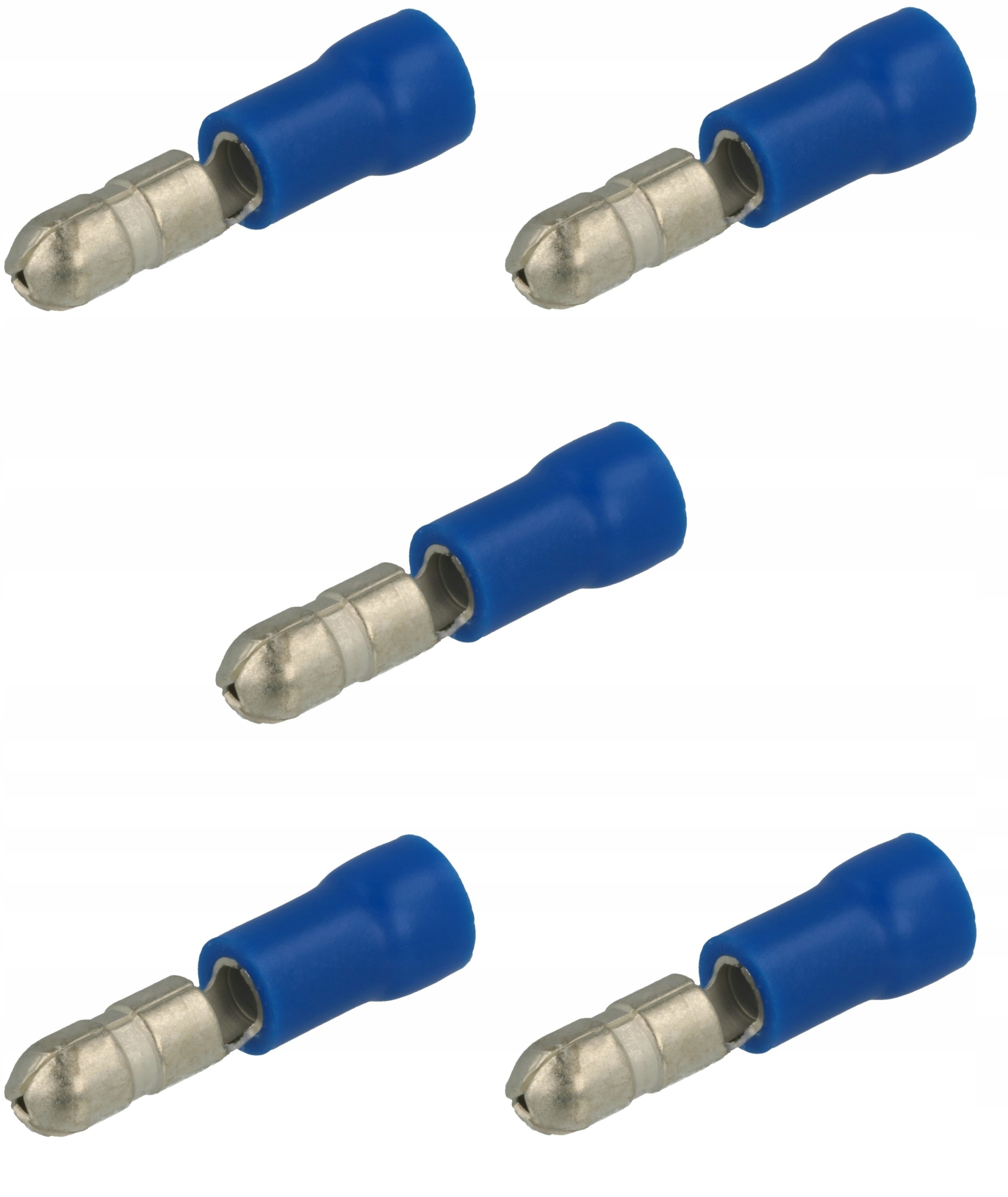 KONEKTOR MĘSKI RURKOWY 1,5-2,5MM NIEBIESKI 4MM