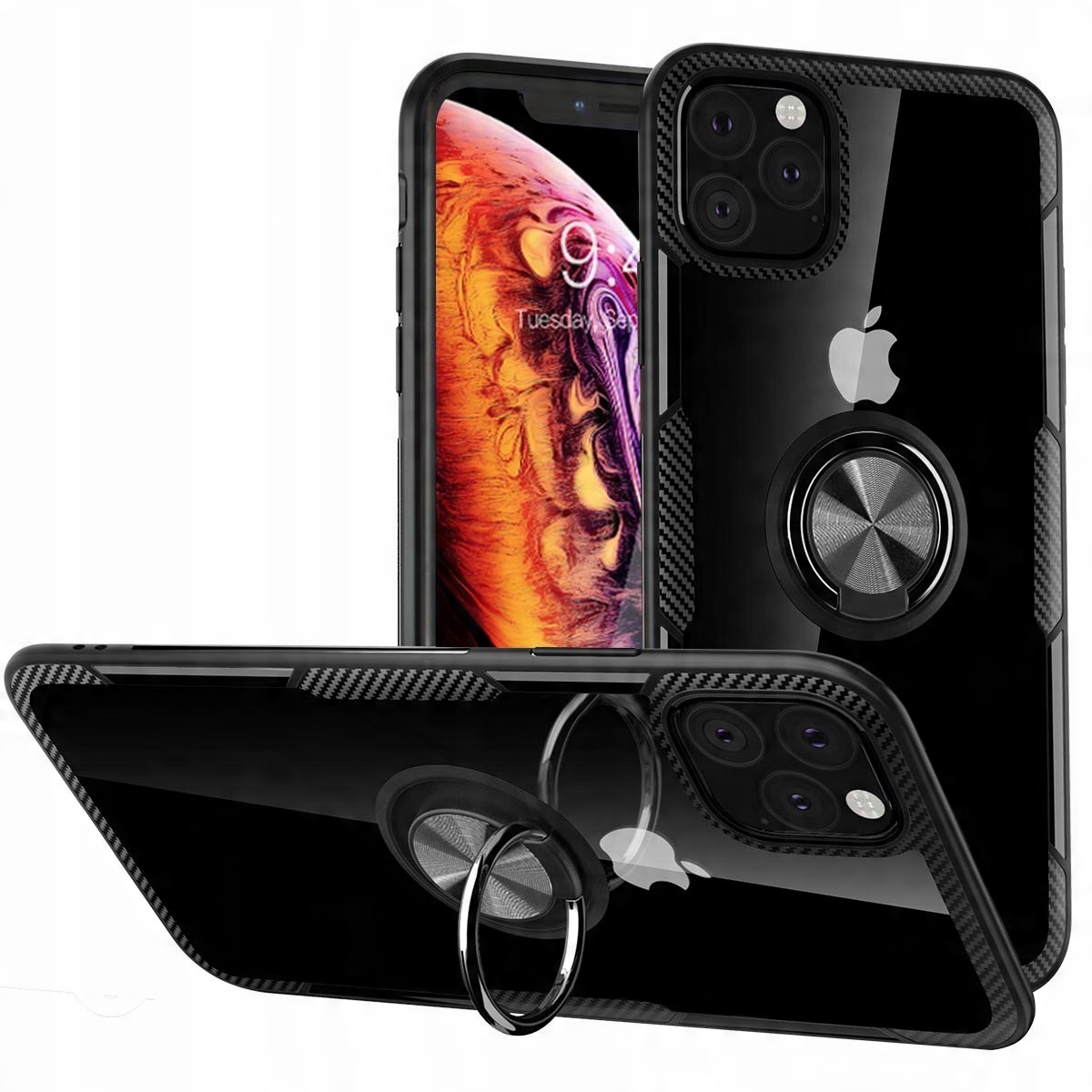 

Etui Do Iphone 11 Pro Max Case Pancerne + Ring