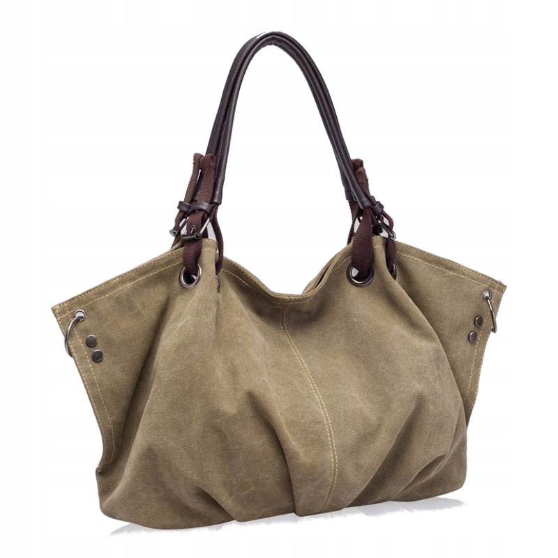 DUŻA TORBA A4 TOREBKA DAMSKA CANVAS SHOPPER X910 Marka bez marki